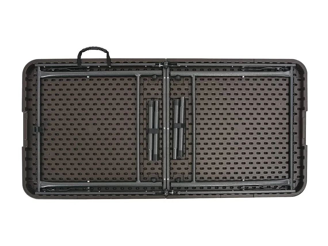 Table de jardin pliante Marron 120x60x74cm PEHD Aspect de rotin GHR56993