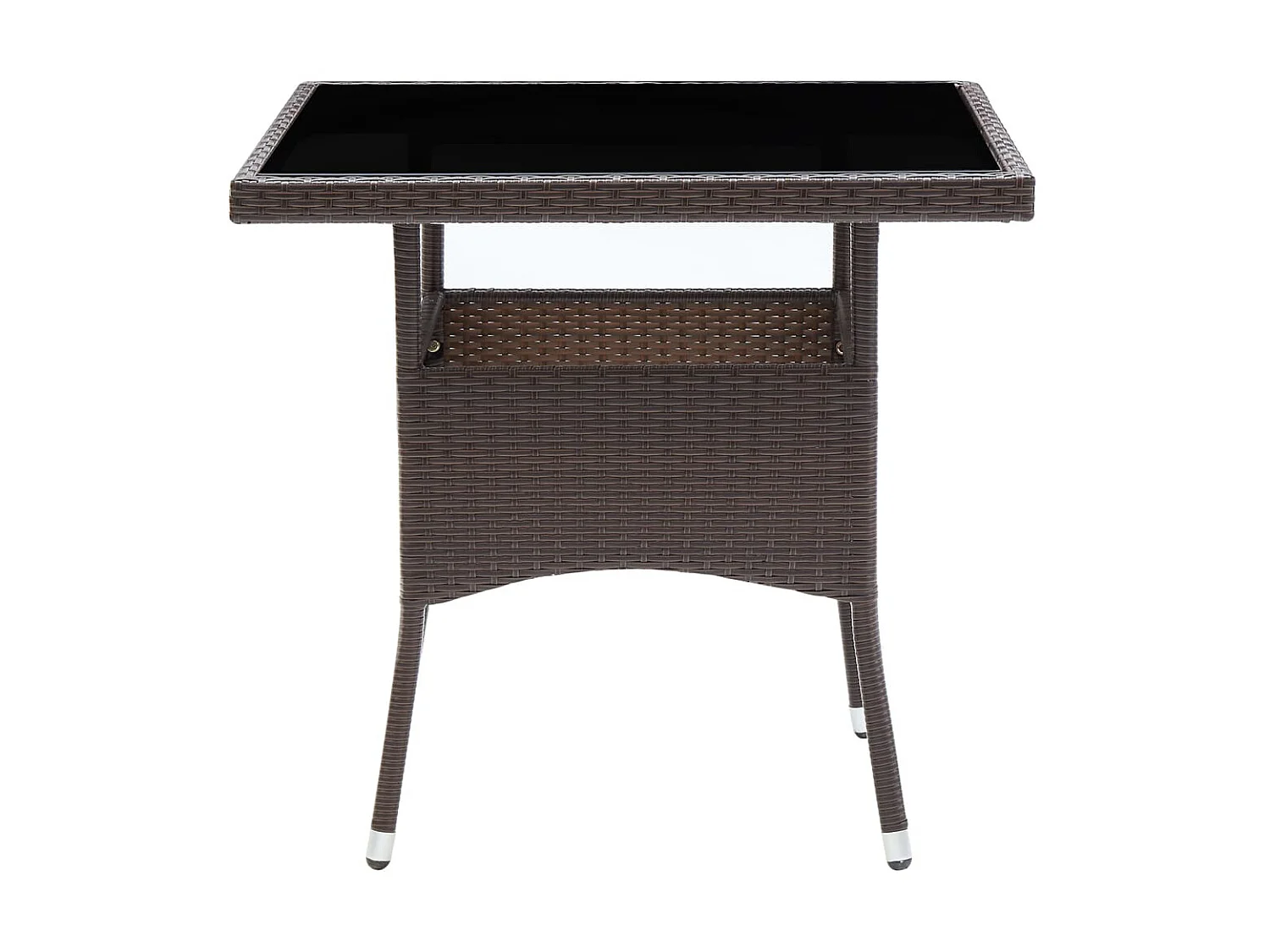 Table de salle à manger de jardin Marron Résine tressée GHR92799