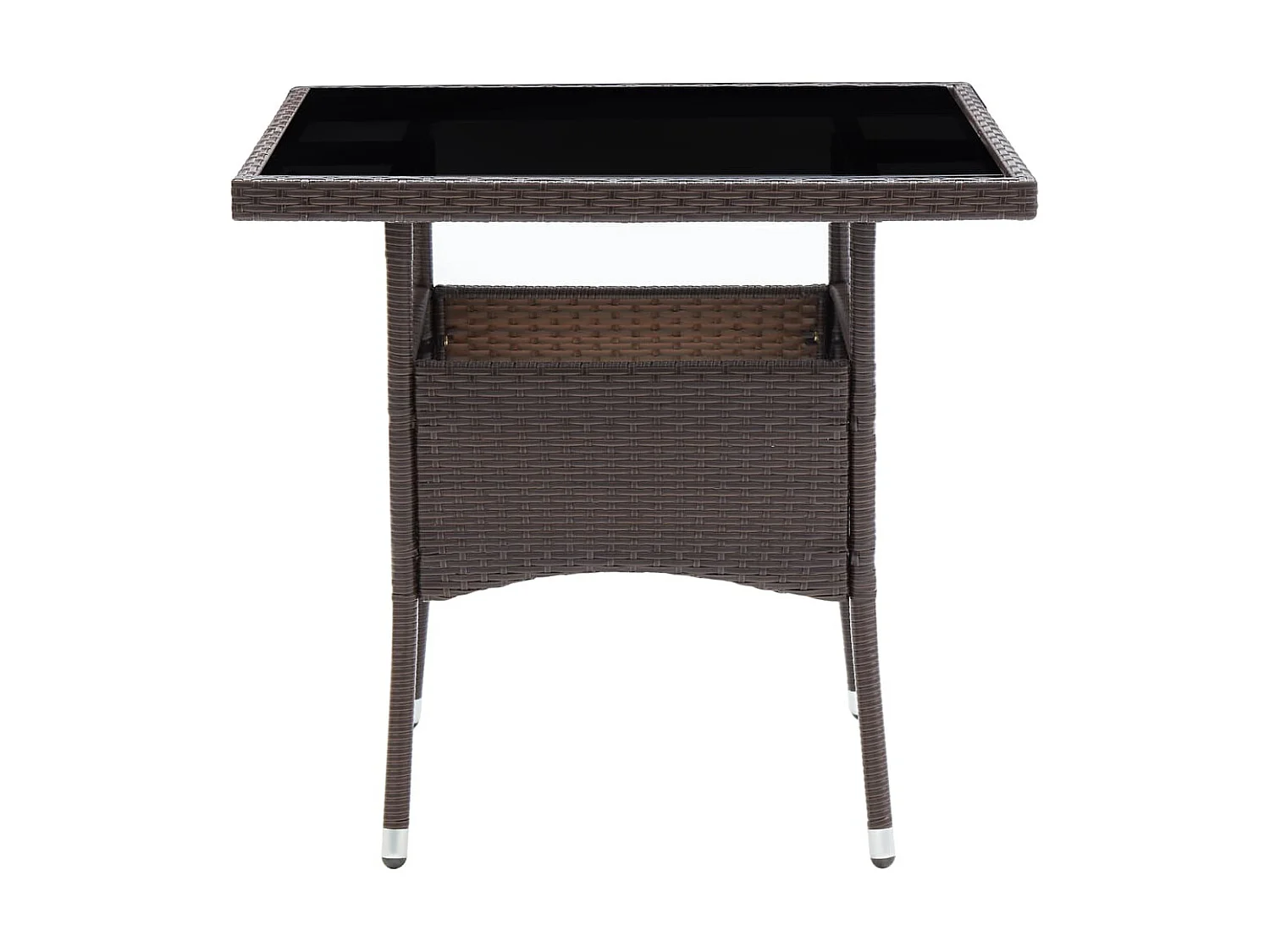 Table de salle à manger de jardin Marron Résine tressée GHR92799