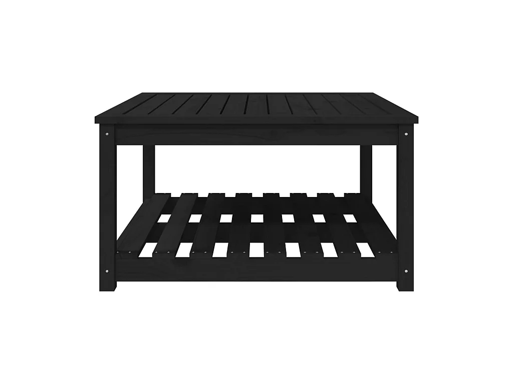 Tuintafel 82,5x82,5x45 cm massief grenenhout zwart NL529993