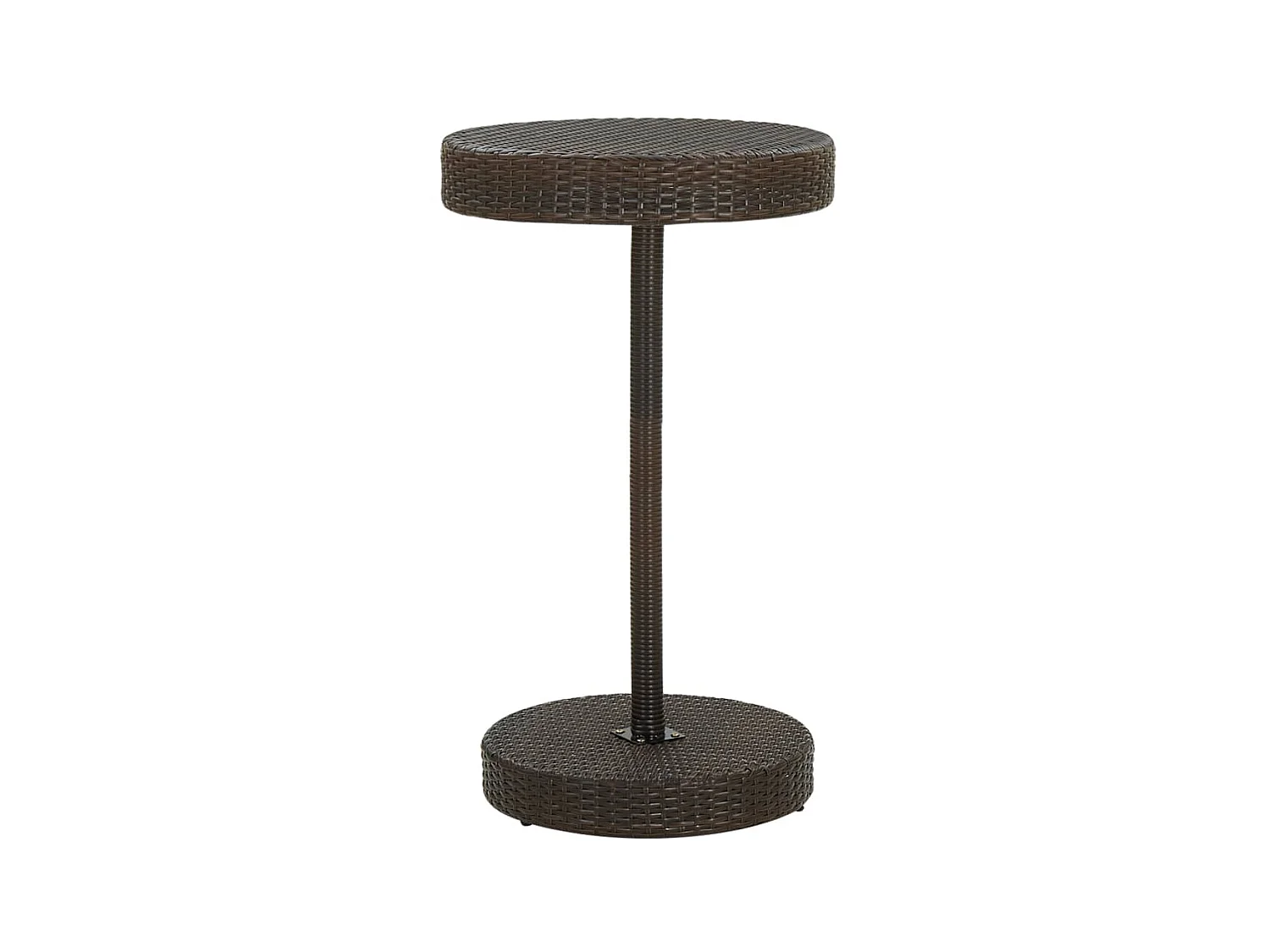 Table de jardin Marron 60,5x106 cm Résine tressée GHR84804