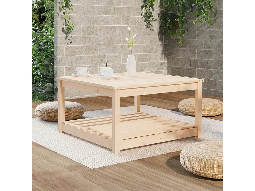 Table de jardin 82,5x82,5x45 cm bois massif de pin GHR95715