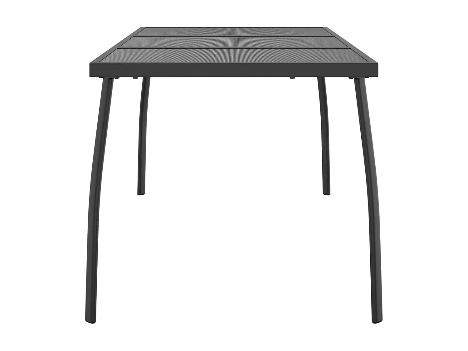 Table de jardin anthracite 165x80x72 cm Treillis d'acier GHR60631