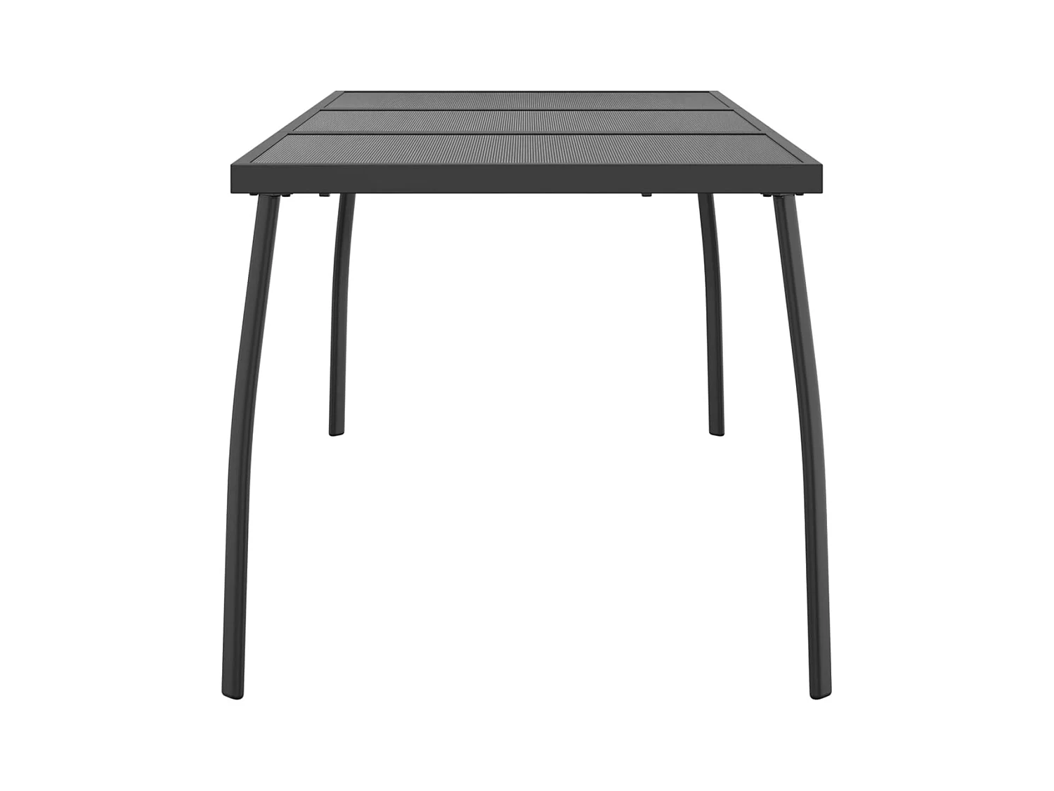 Table de jardin anthracite 165x80x72 cm Treillis d'acier GHR60631
