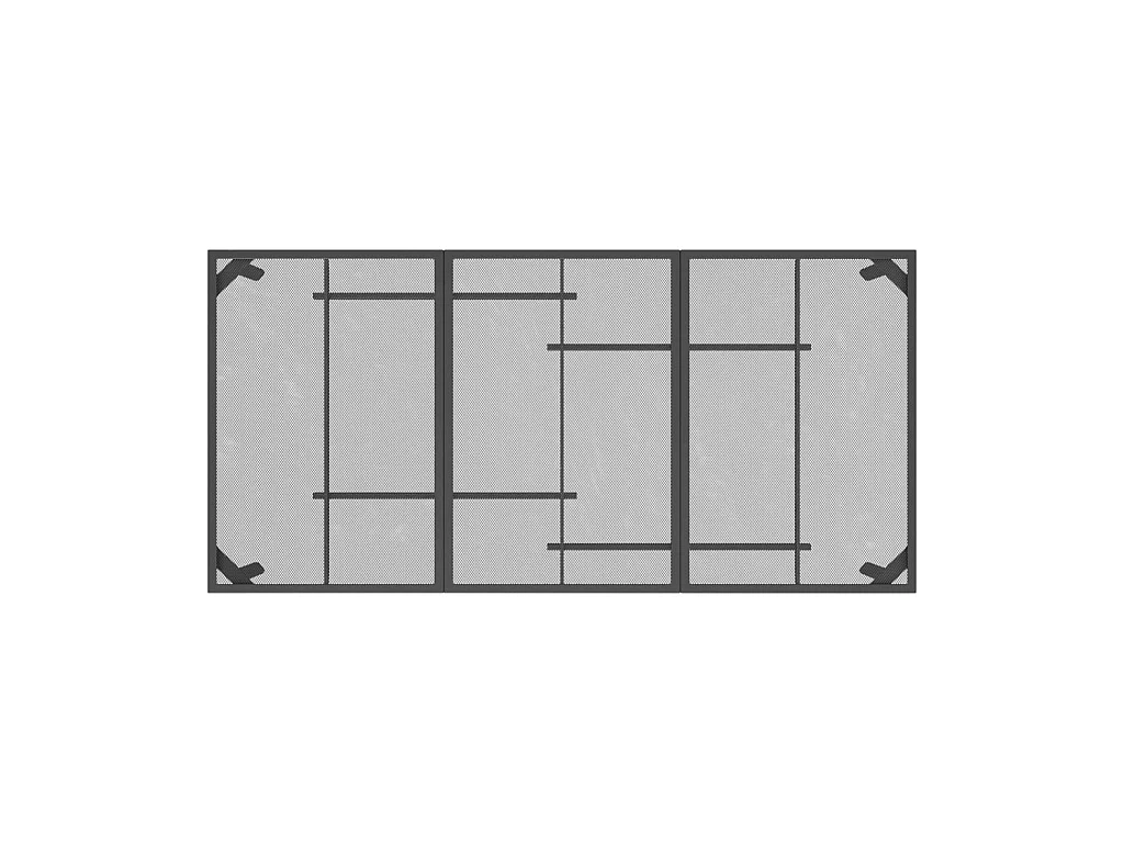 Table de jardin anthracite 165x80x72 cm Treillis d'acier GHR60631