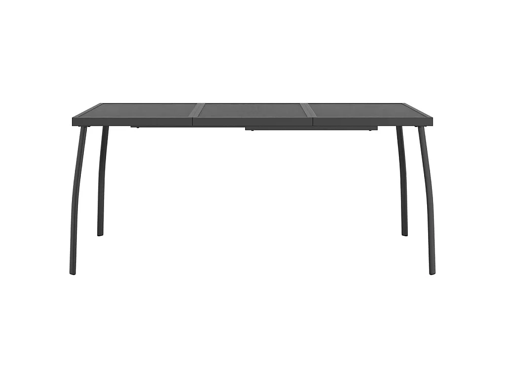 Table de jardin anthracite 165x80x72 cm Treillis d'acier GHR60631