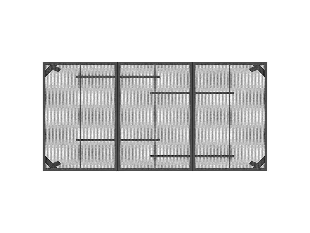 Table de jardin anthracite 165x80x72 cm Treillis d'acier GHR60631