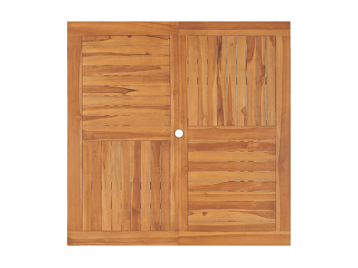 Tuintafel 110x110x75 cm massief teakhout NL171420