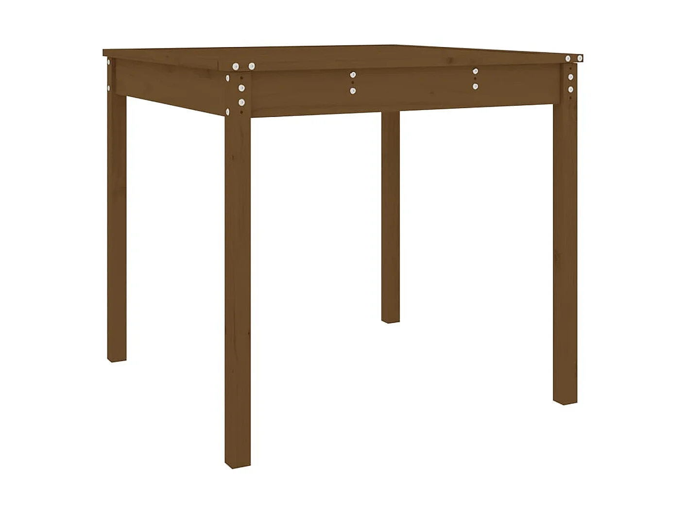 Table de jardin marron miel 82,5x82,5x76 cm bois massif de pin GHR24817