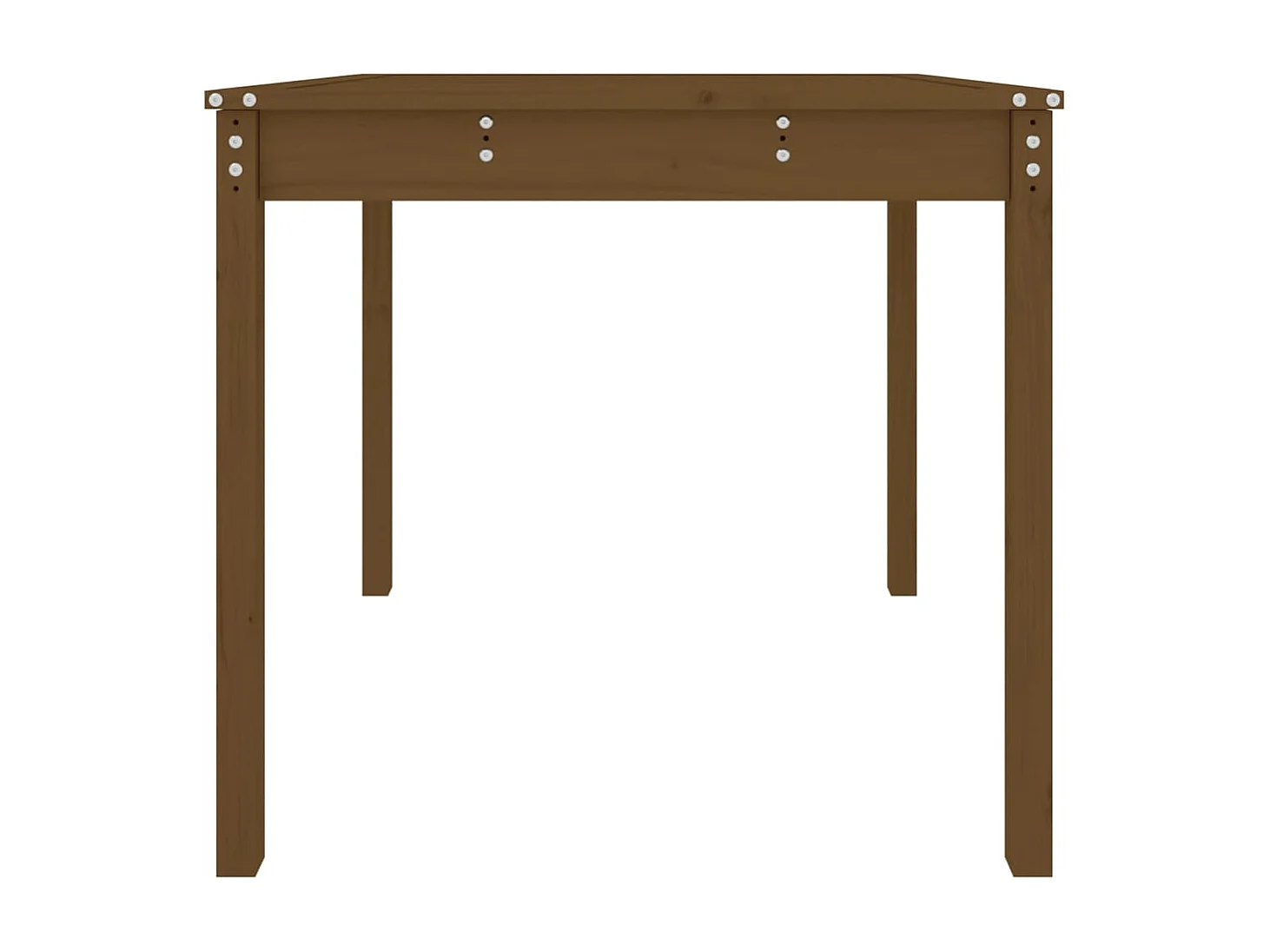 Table de jardin marron miel 82,5x82,5x76 cm bois massif de pin GHR24817