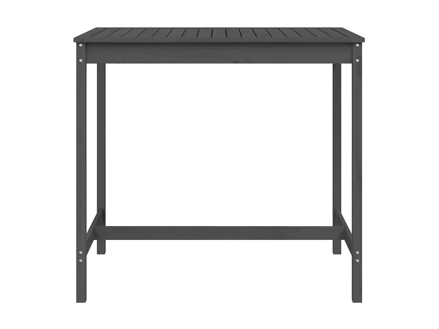 Mesa de jardim 121x82,5x110 cm madeira de pinho maciça cinzento PT779854