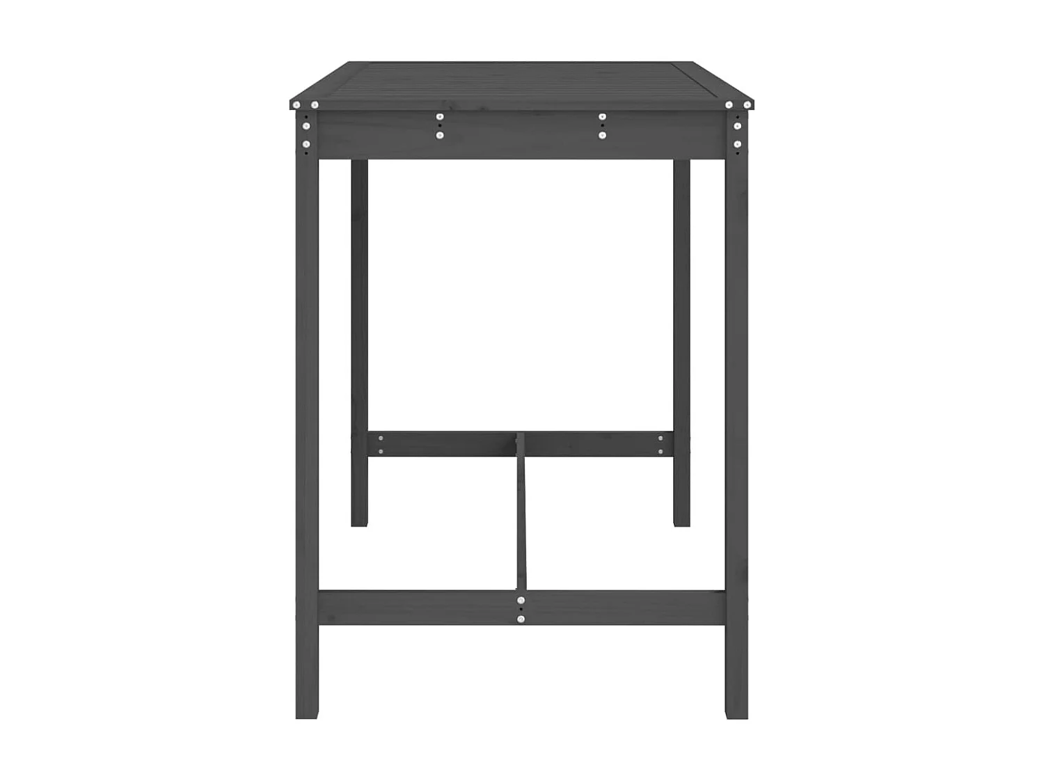 Mesa de jardim 121x82,5x110 cm madeira de pinho maciça cinzento PT779854