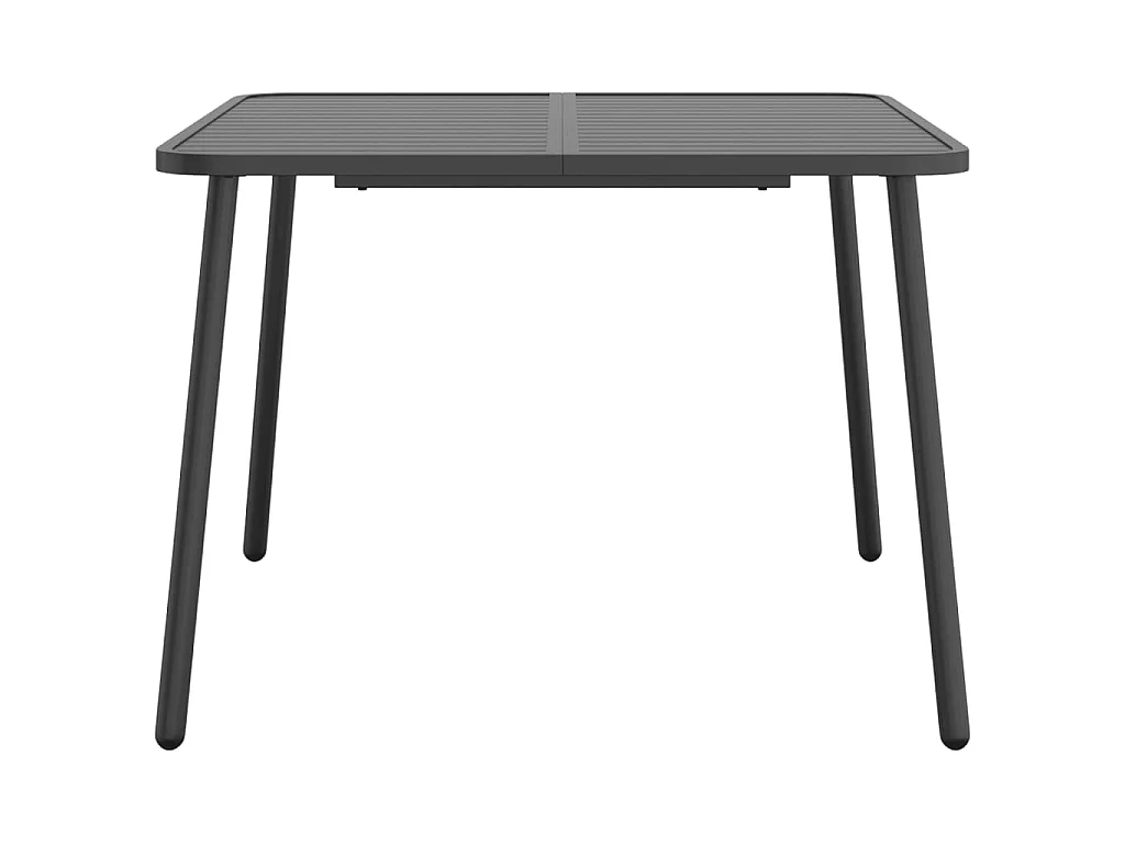 Table de jardin anthracite 100x100x71 cm acier GHR30492