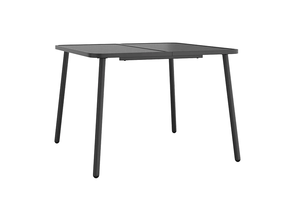Table de jardin anthracite 100x100x71 cm acier GHR30492