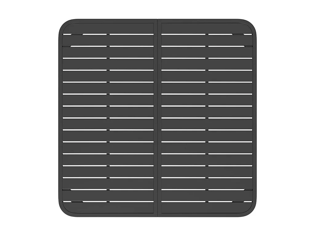Table de jardin anthracite 100x100x71 cm acier GHR30492