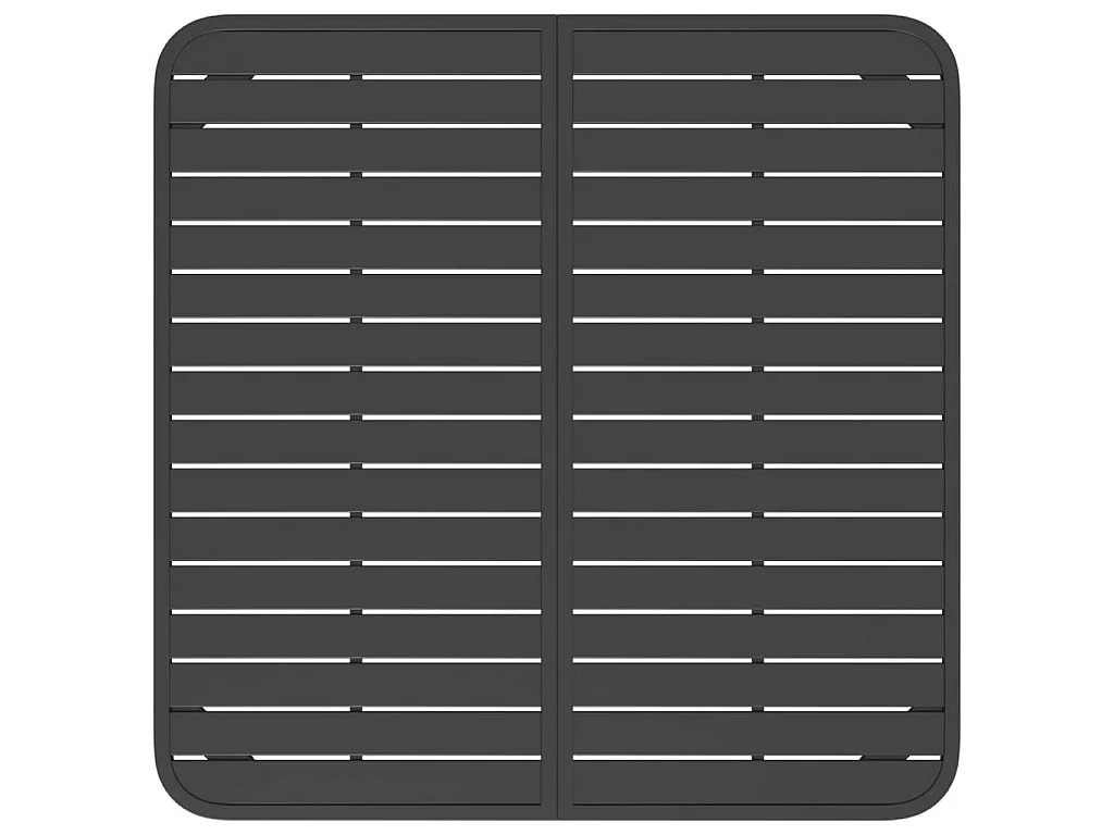 Table de jardin anthracite 100x100x71 cm acier GHR30492