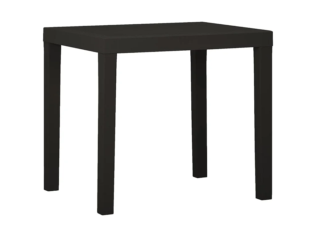 Table de jardin Anthracite 79x65x72 cm Plastique GHR99369