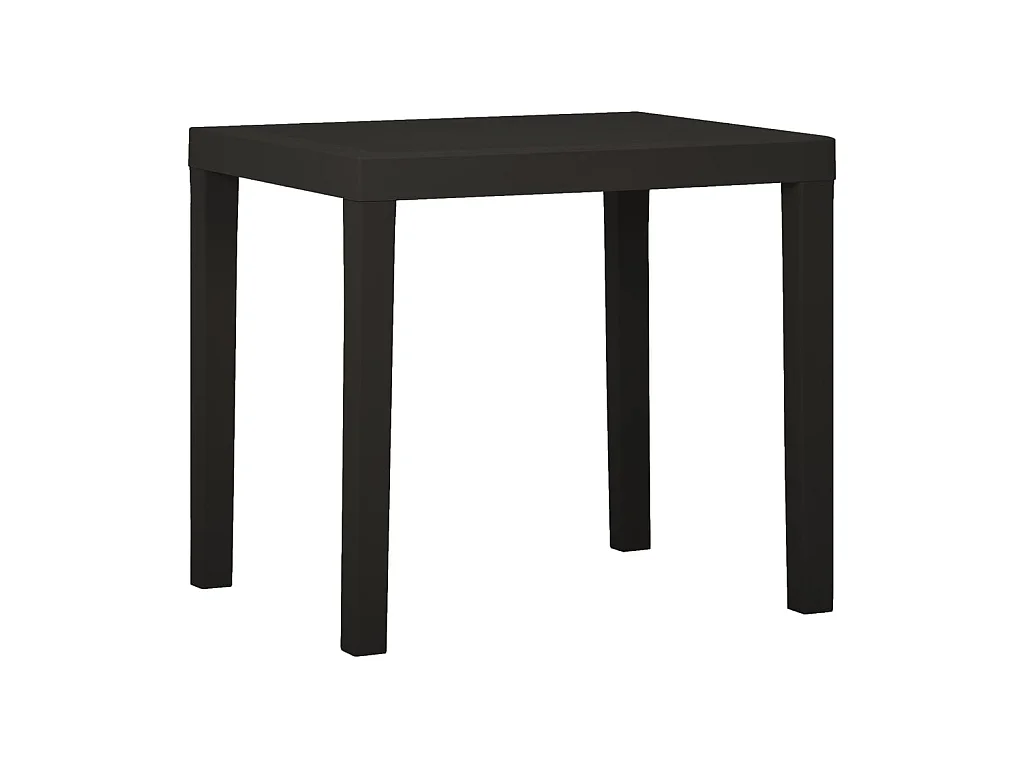 Table de jardin Anthracite 79x65x72 cm Plastique GHR99369