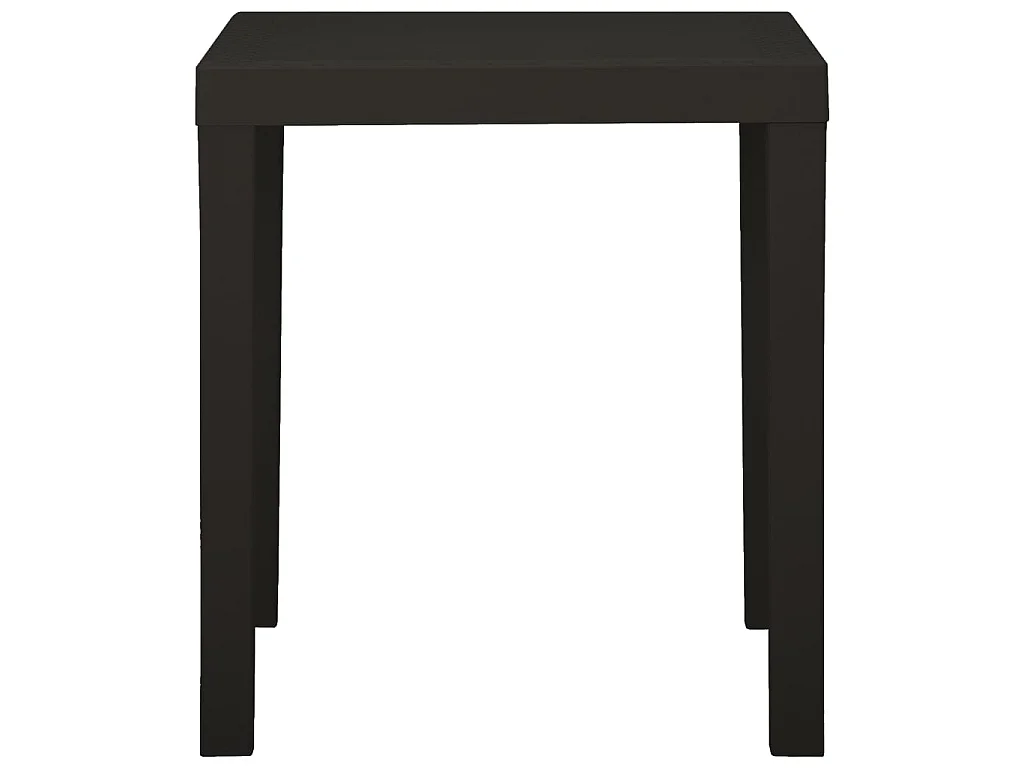 Table de jardin Anthracite 79x65x72 cm Plastique GHR99369