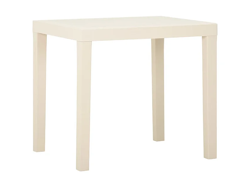 Table de jardin Blanc 79x65x72 cm Plastique GHR97992