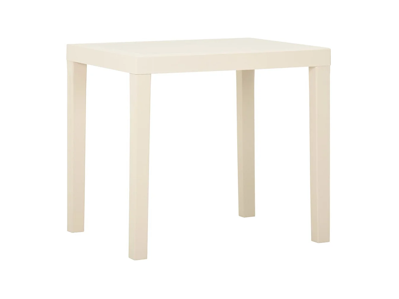 Table de jardin Blanc 79x65x72 cm Plastique GHR97992