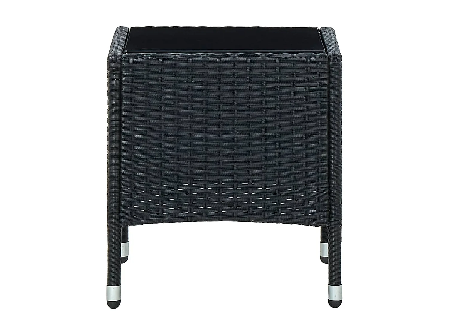 Table de jardin Noir 40x40x45 cm Résine tressée GHR79850