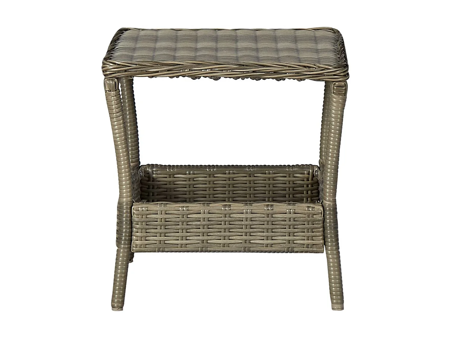 Mesa de jardim em vime PE 45x45x46,5 cm castanho PT261178