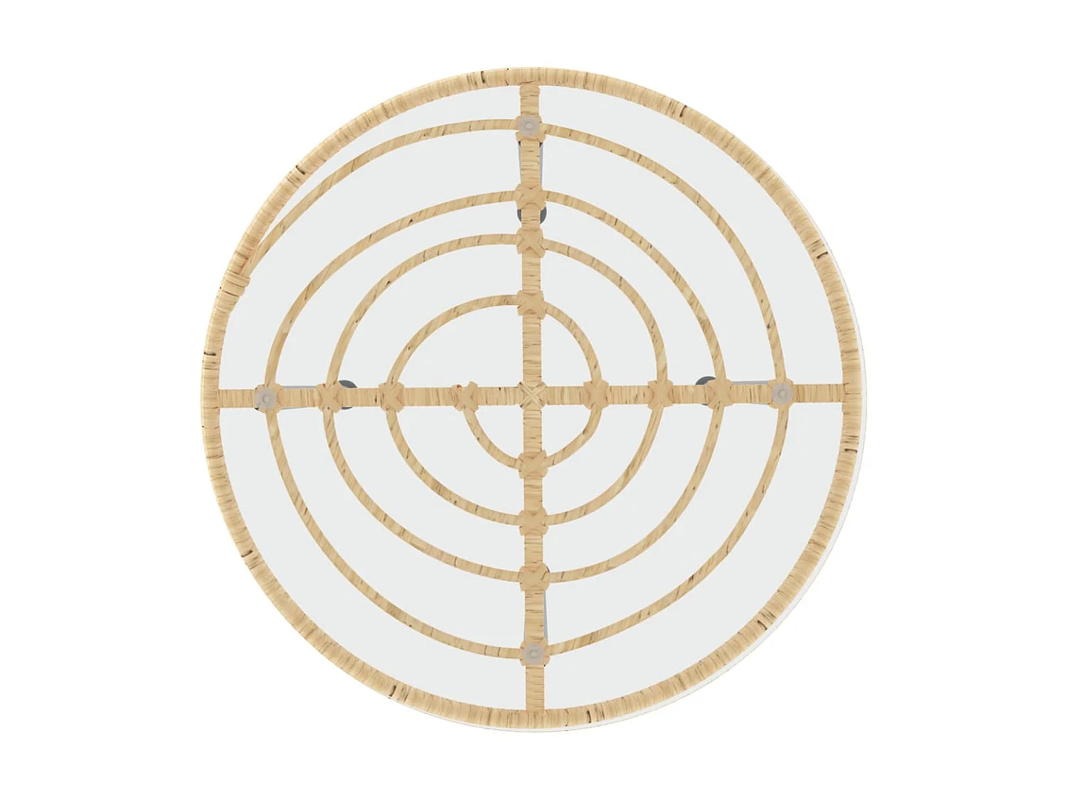 Mesa de jantar Ø55 cm   vidro temperado e aço PT210201