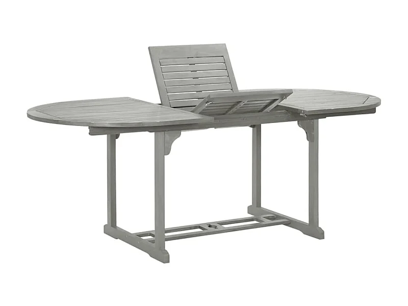 Table de jardin Gris 200x100x75 cm Bois d'acacia massif GHR15113