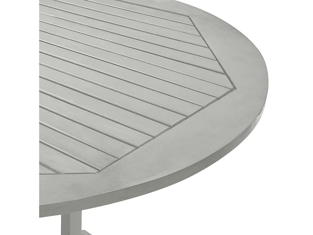 Mesa de comedor de jardín madera maciza de acacia gris 200x100x75 cm KOW17631