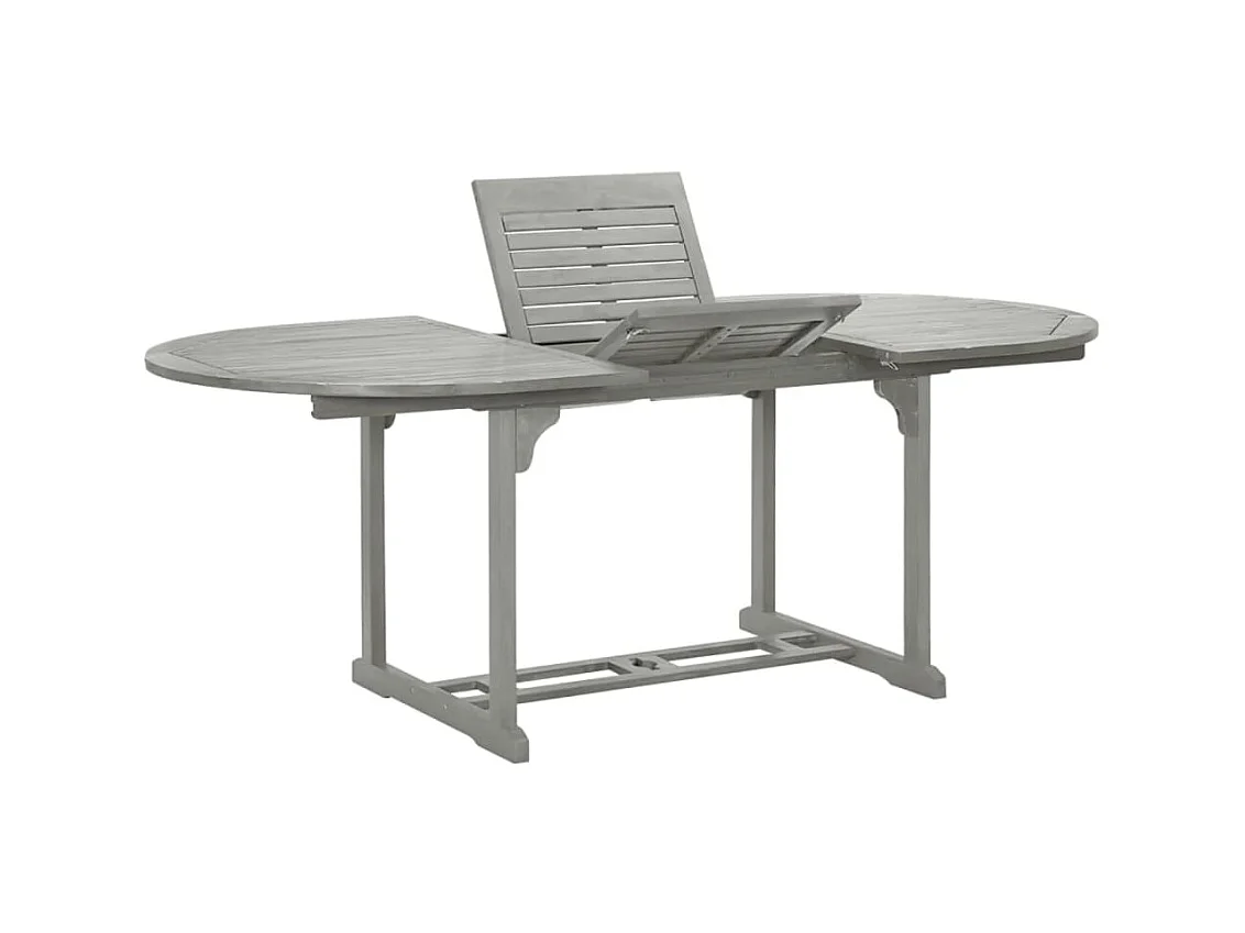 Table de jardin Gris 200x100x75 cm Bois d'acacia massif GHR15113
