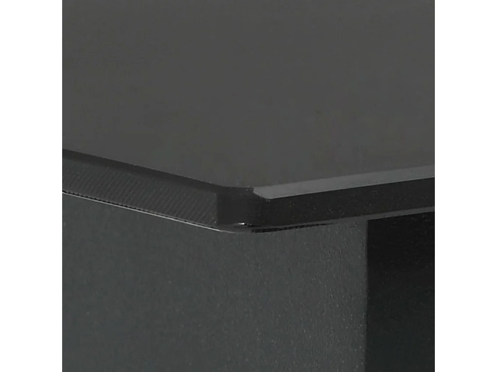 Tuintafel 80x80x74 cm staal en glas zwart NL194195