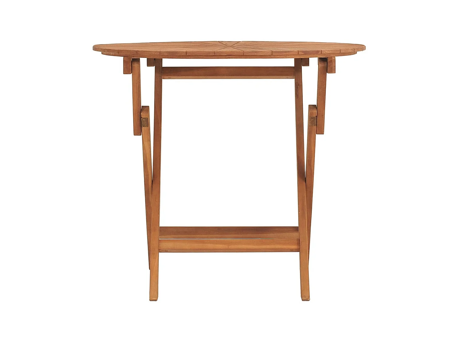 Tuintafel inklapbaar Ø 85x75 cm massief teakhout NL705197