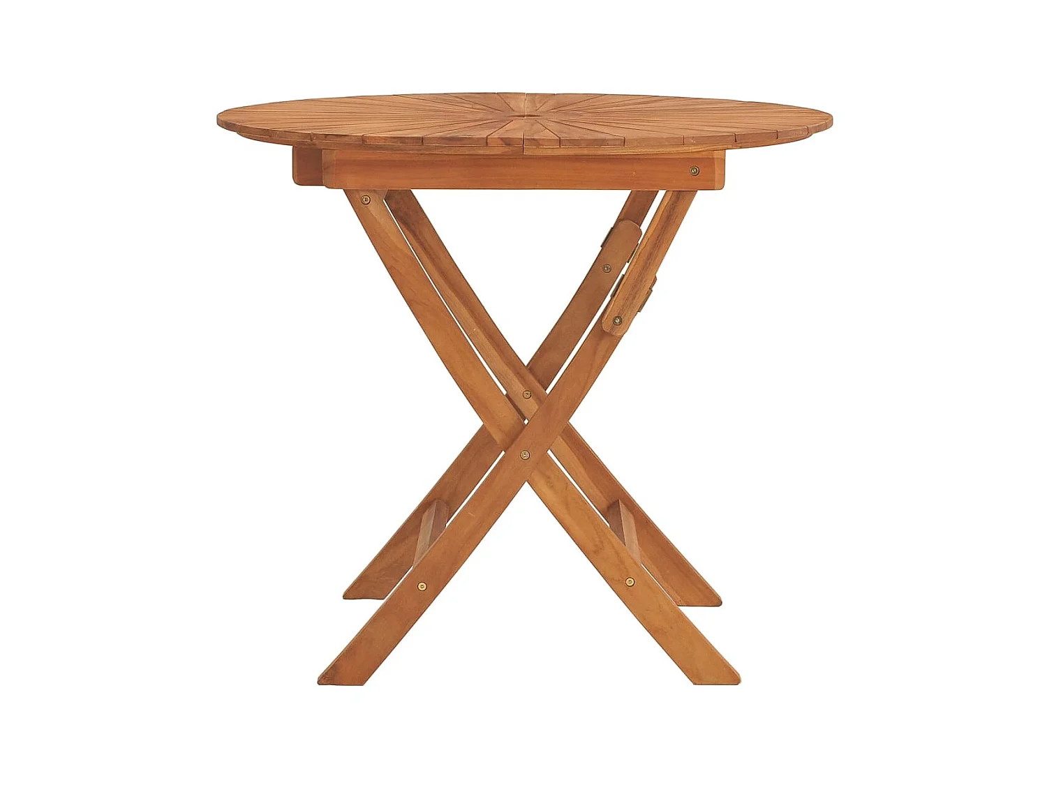 Tuintafel inklapbaar Ø 85x75 cm massief teakhout NL705197