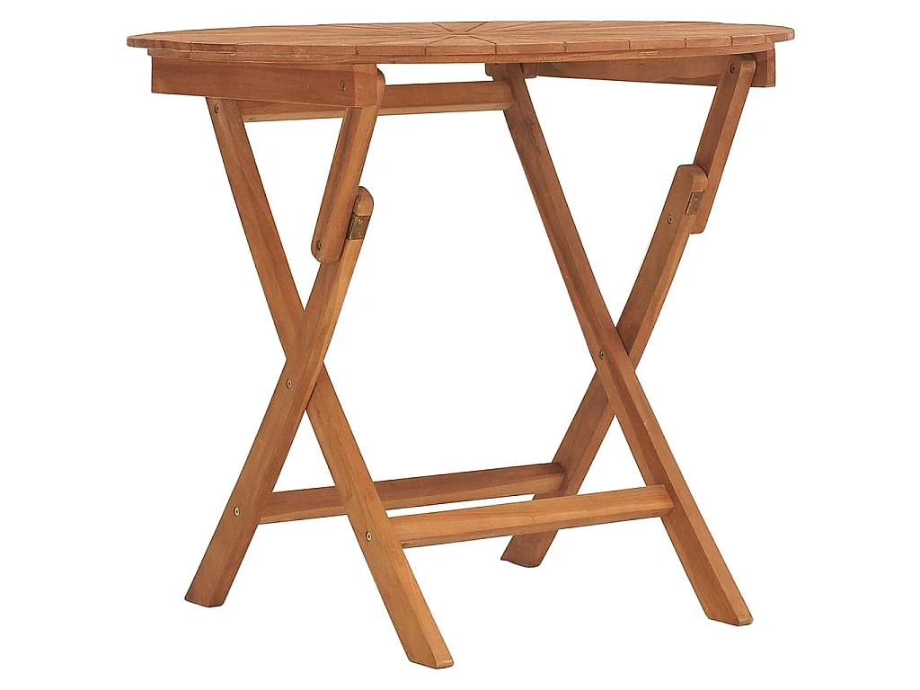Tuintafel inklapbaar Ø 85x75 cm massief teakhout NL705197