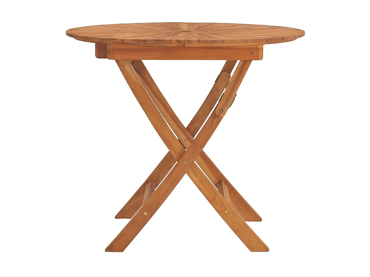 Tuintafel inklapbaar Ø 85x75 cm massief teakhout NL705197