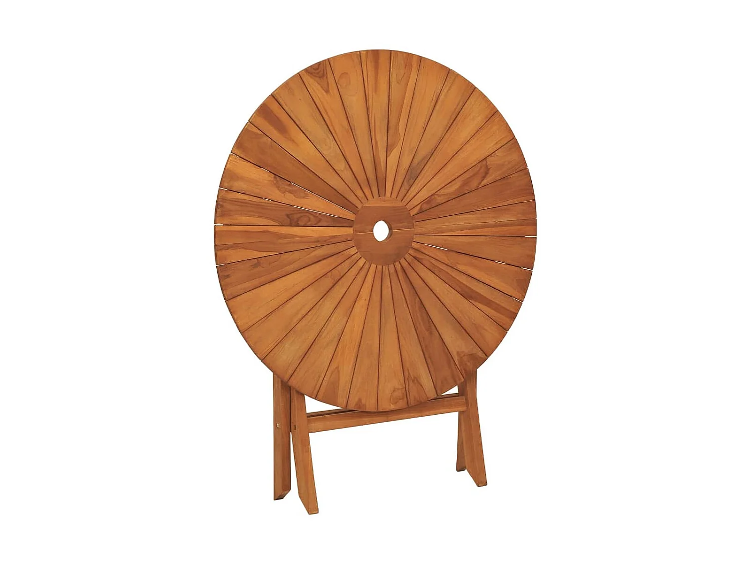 Tuintafel inklapbaar Ø 85x75 cm massief teakhout NL705197