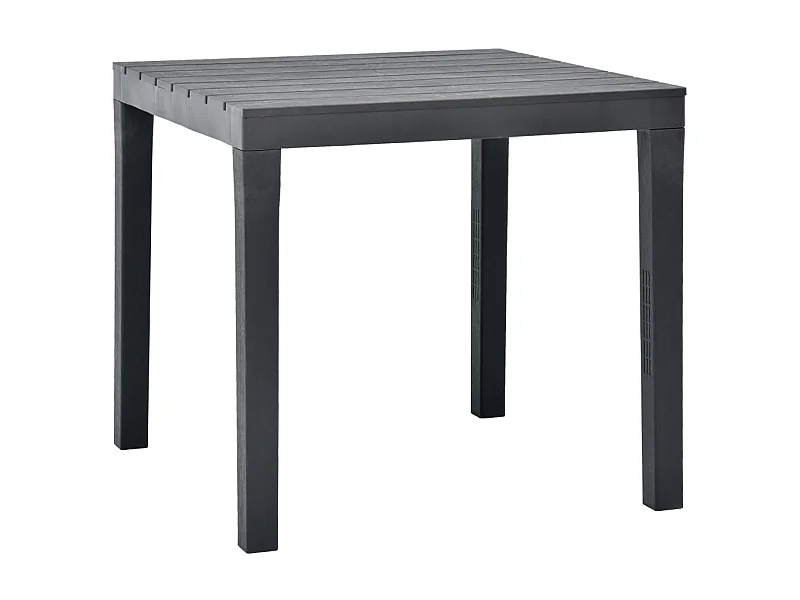 Table de jardin Anthracite 78x78x72 cm Plastique GHR27497