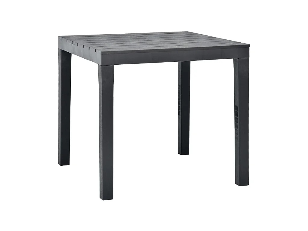Table de jardin Anthracite 78x78x72 cm Plastique GHR27497