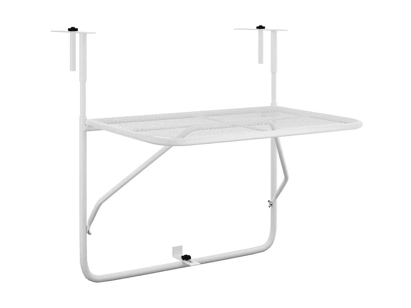 Table de balcon Blanc 60x40 cm Acier GHR94924