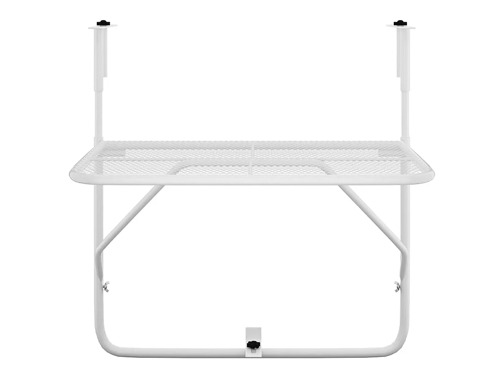 Table de balcon Blanc 60x40 cm Acier GHR94924