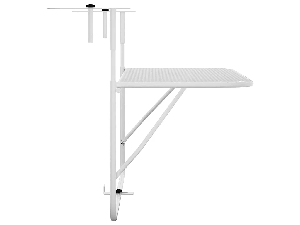 Table de balcon Blanc 60x40 cm Acier GHR94924