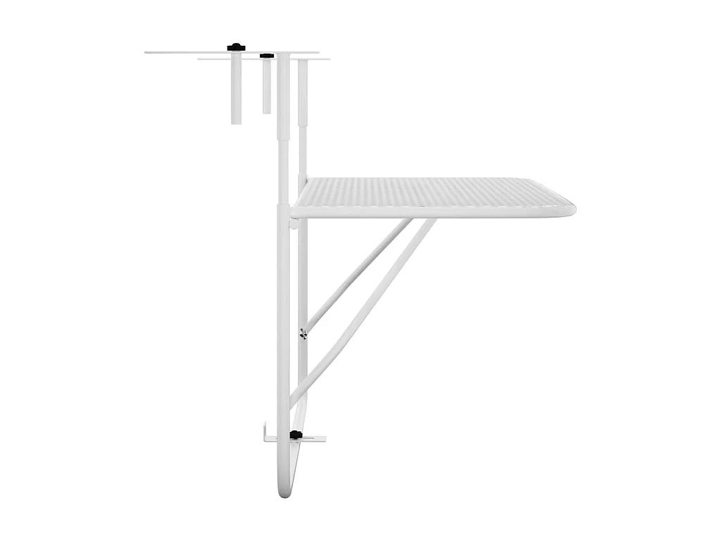 Table de balcon Blanc 60x40 cm Acier GHR94924