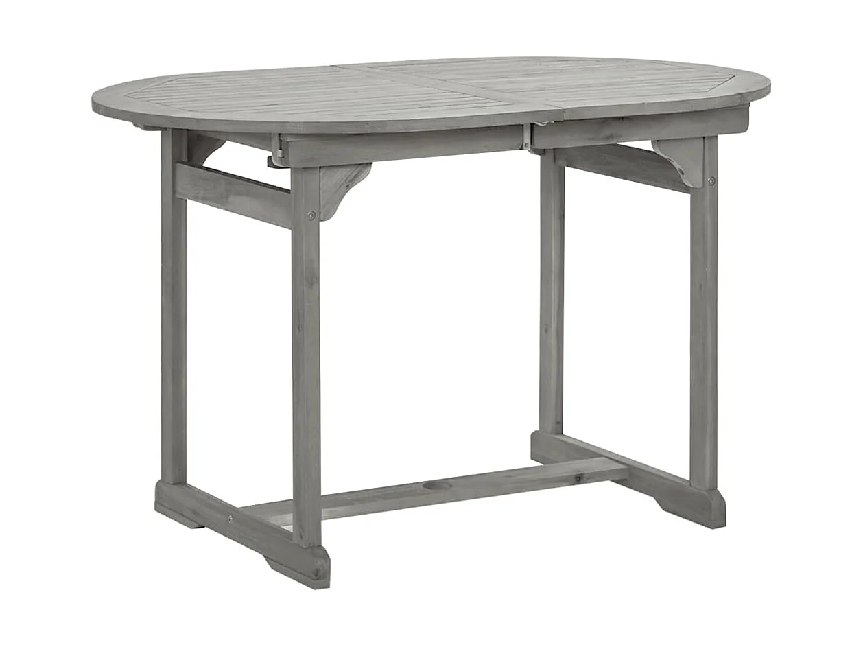 Table à manger de jardin (120-170)x80x75 cm Bois d'acacia massif GHR25014