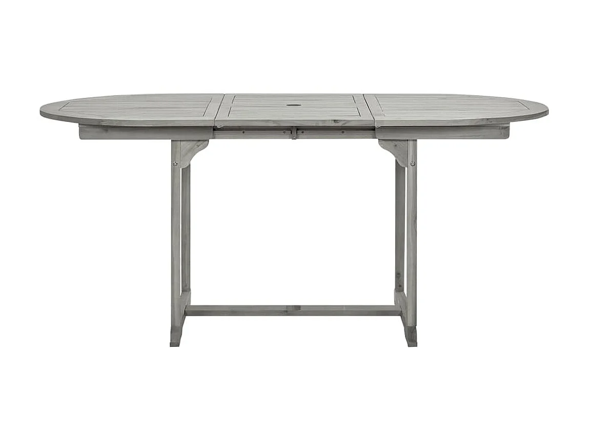 Table à manger de jardin (120-170)x80x75 cm Bois d'acacia massif GHR25014