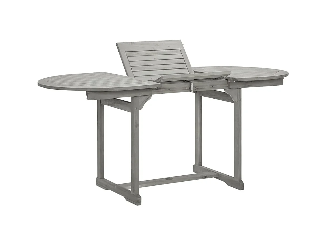 Table à manger de jardin (120-170)x80x75 cm Bois d'acacia massif GHR25014