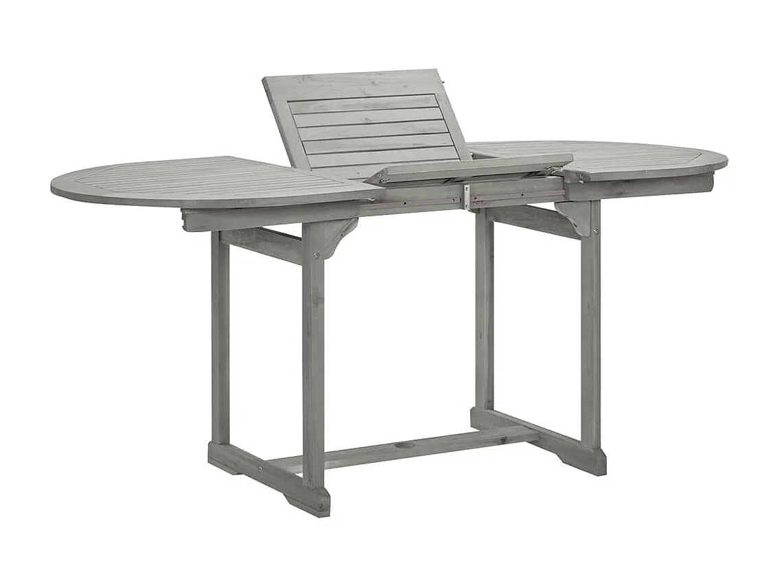 Table à manger de jardin (120-170)x80x75 cm Bois d'acacia massif GHR25014