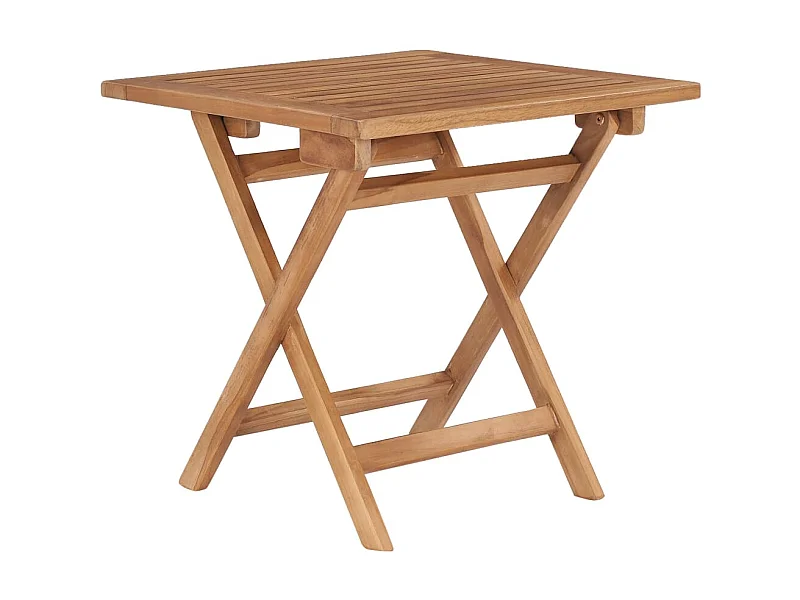 Mesa de comedor de jardín plegable madera maciza de teca 45x45x45 cm KOW93622