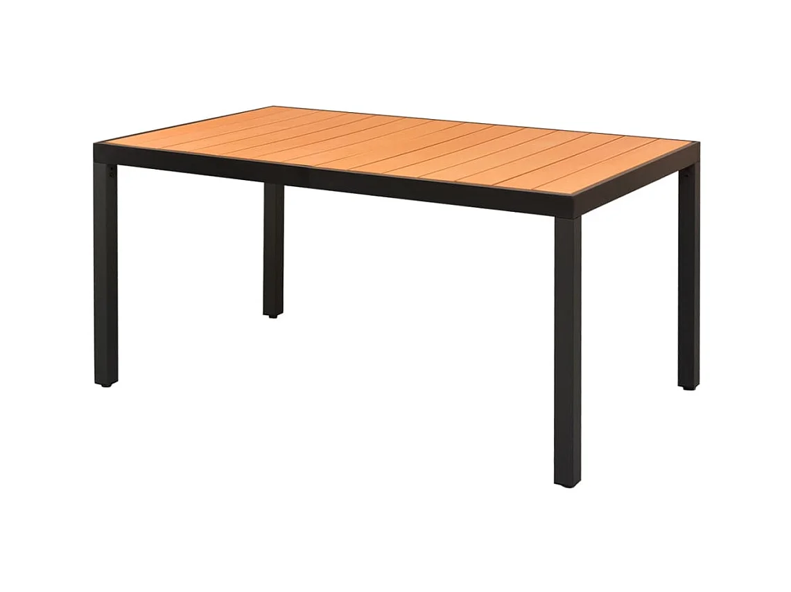 Table de jardin Marron 150 x 90 x 74 cm Aluminium et WPC GHR51139