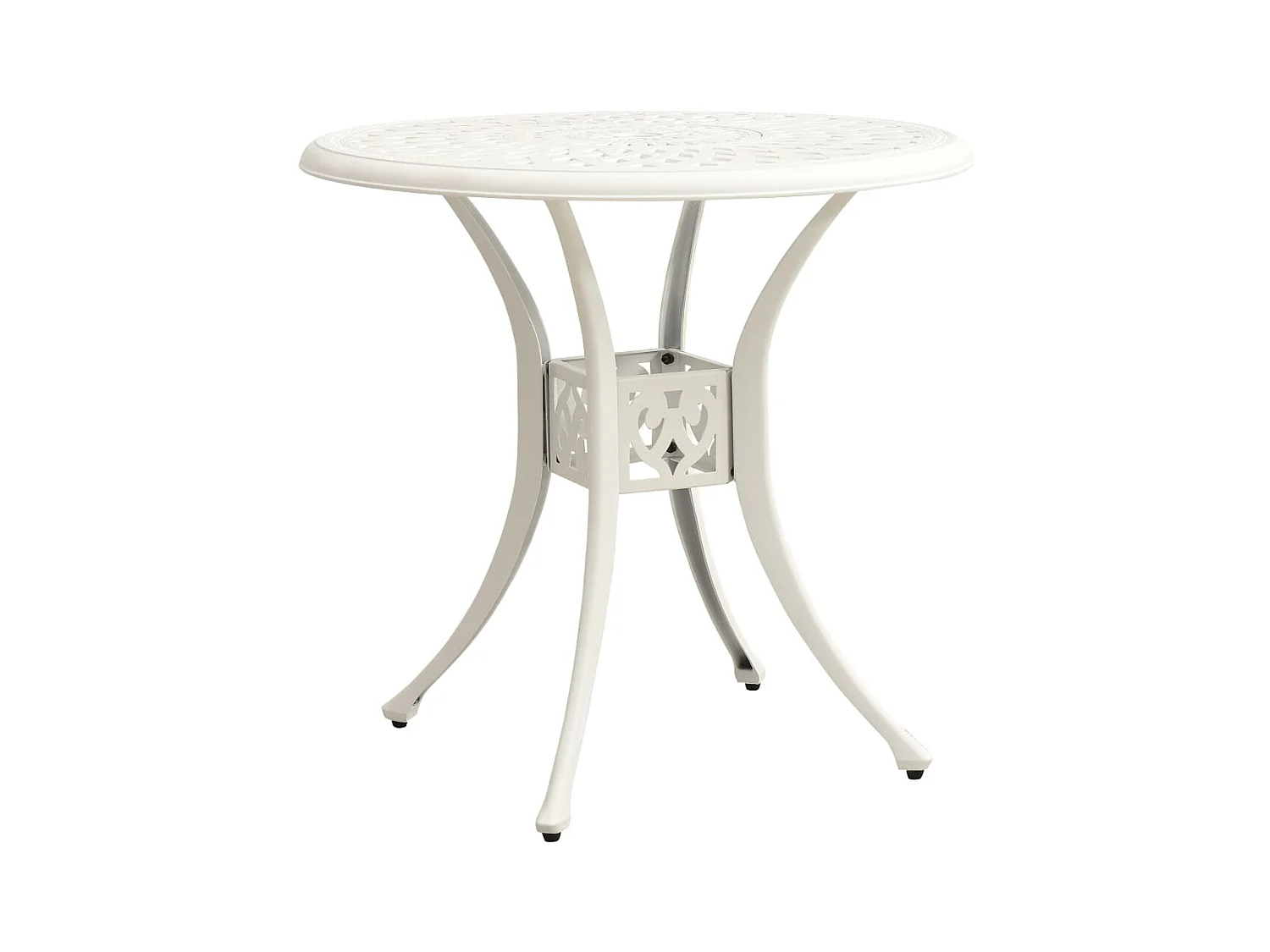 Table de jardin Blanc 78x78x72 cm Aluminium coulé GHR28855